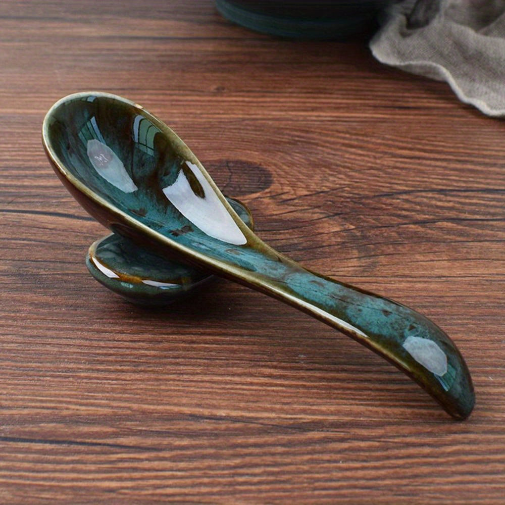 Japanese Tableware Kiln Rice Spoon Soup Spoon Porridge Spoon Household Creative Restaurant Spoons