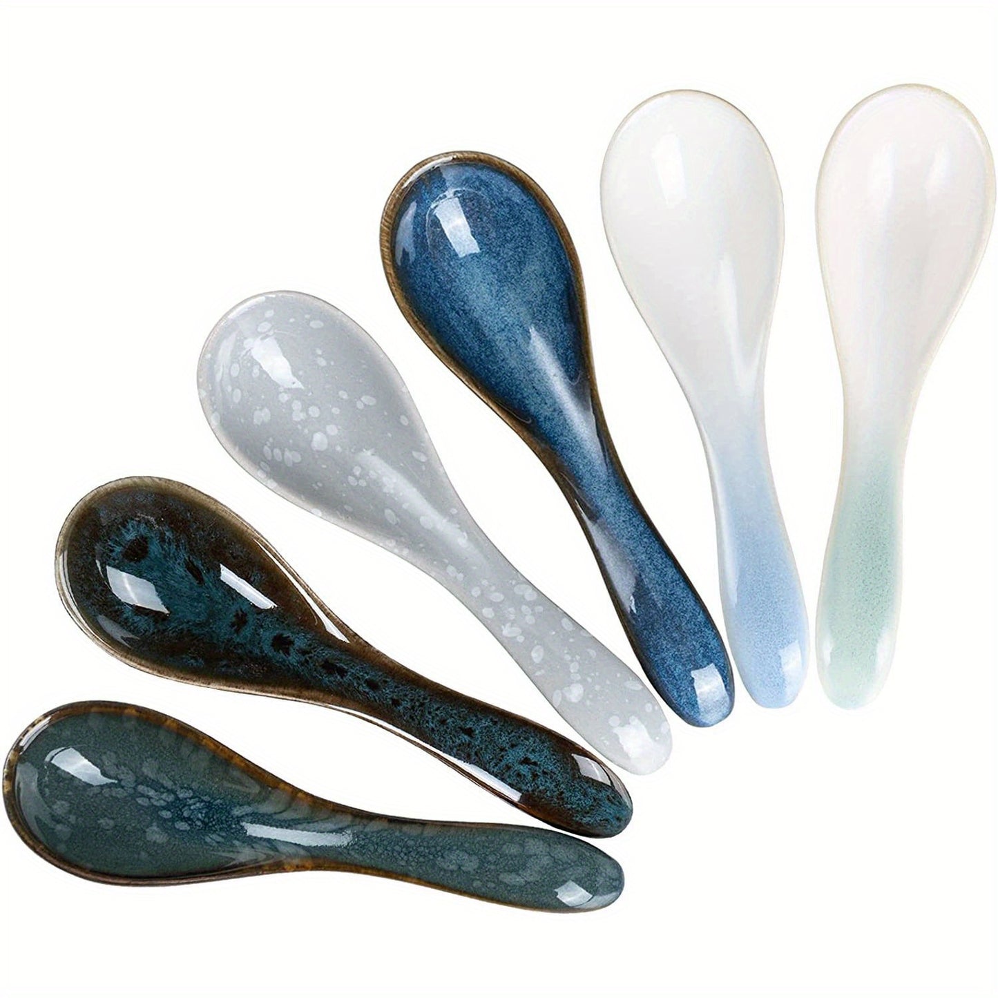 Japanese Tableware Kiln Rice Spoon Soup Spoon Porridge Spoon Household Creative Restaurant Spoons